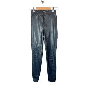 Zara Womens Black Leather Pants Size XS